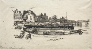 オールド チェルシーのウィスラーの家 作： Francis Seymour Haden