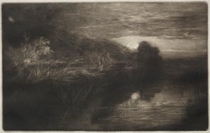 ウィンチェルシー運河、1877年。 作： Francis Seymour Haden