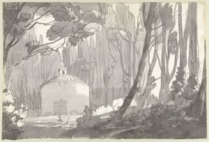 フラスカーティのヴィラ モンドラゴーネの公園で 作： Francis Towne