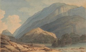 ボローデールへの入り口、1786年頃（紙にペンとインクで水彩）