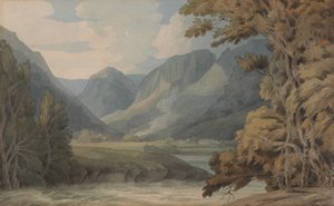 イーグル・クラッグとロストウェイトを望むボローデールの景観 作： フランシス・タウン