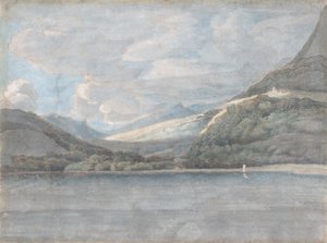 コモ湖の眺め、1781 年 8 月 27 日。 作： Francis Towne