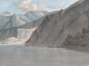 1781 年 8 月 27 日、モンテ レオーニのあるコモ湖の眺め。 作： Francis Towne