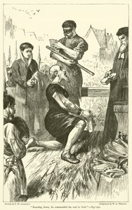 ひざまずいて、彼は彼の魂を神に賞賛しました 作： Francis Wilfred Lawson