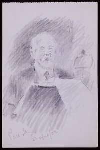 アルフレッド・パウエルの肖像 作： Francis Wilfred Lawson