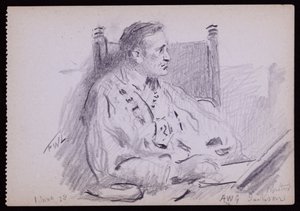 アーネスト・ジャクソンの肖像 作： Francis Wilfred Lawson