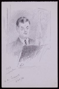 HBクレスウェルの肖像 作： Francis Wilfred Lawson
