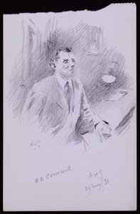 HBクレスウェルの肖像 作： Francis Wilfred Lawson