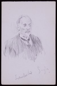 HVランチェスターの肖像 作： Francis Wilfred Lawson
