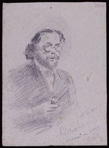 JTミクルスウェイトの肖像、1893年頃（紙に鉛筆） 作： Francis Wilfred Lawson