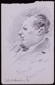 ジョン・アムシェヴィッツの肖像 作： Francis Wilfred Lawson