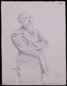 フィリップ（？）・ウェッブの肖像 作： Francis Wilfred Lawson