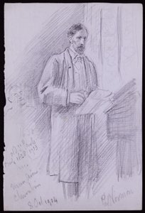 フィリップノーマンの肖像 作： Francis Wilfred Lawson