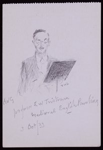 EWトリストラム教授の肖像 作： Francis Wilfred Lawson