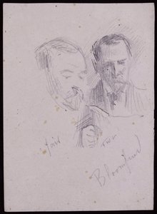 レギナルド・ブロムフィールドの肖像、1894年頃（紙に鉛筆） 作： Francis Wilfred Lawson