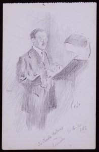 チャールズ・ホームズ卿の肖像 作： Francis Wilfred Lawson