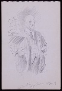 ジョージ・クラウゼン卿の肖像 作： Francis Wilfred Lawson