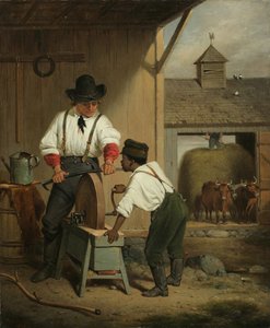 鎌グラインダー、1856 作： Francis William Edmonds