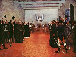 トゥクマン会議 - 1816 年 7 月 9 日のリオとプラタの連合州の独立宣言 (カラー リソ) 作： Francisco (after) Fortuny