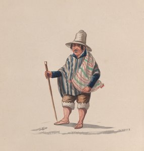 ペルー人の男性（ペルーの衣装を描いたデッサン群より）1848年頃