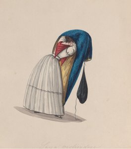 サヤに入る女性を後ろから見たもの（「...を描いたデッサン群」より）、1848年頃 作： Francisco