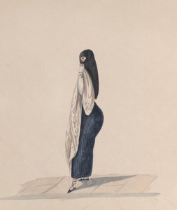 サヤを着た女性の横顔（ペルーの女性を描いた絵の中から）、約184年 作： Francisco