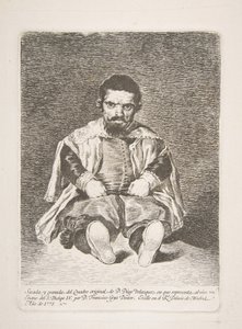 1778年のディエゴベラスケスの後のエルプリモとして知られている小人。 作： Francisco de Goya