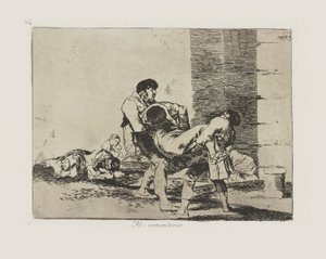 墓地へ。 （墓地へ。）、pl。 シリーズ「戦争の災害」からの56 作： Francisco de Goya