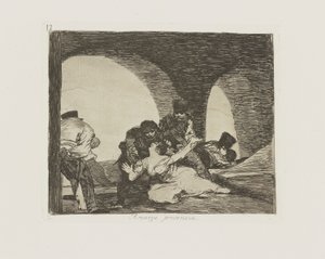苦い存在。 （存在するのは苦い。）、pl。 シリーズ「戦争の惨事」から 13 作： Francisco de Goya