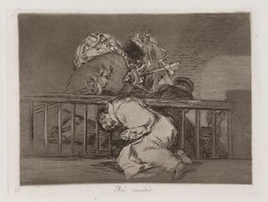 として？ スセディ？ (This is How It Happened)、「Los desastres de la guerra (The Disasters of War)」のプレート 47 作： Francisco de Goya