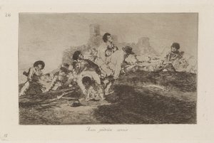 彼らはまだ役に立つことができます、「戦争の災害」のプレート24 作： Francisco de Goya