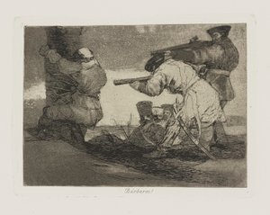 バーバリアン！ （野蛮人！）、pl。 シリーズ「戦争の惨事」から 38 作： Francisco de Goya
