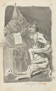 飛ぶ魔女 (飛ぶ準備をしている魔女) [詩] 作： Francisco de Goya