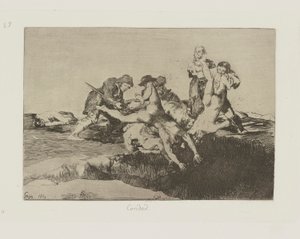 チャリティー。 （慈善団体）、pl。 シリーズ「戦争の災害」からの27 作： Francisco de Goya