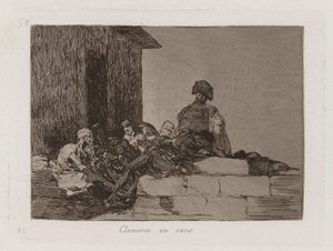 上訴はむなしい、『戦争の惨事』のプレート 54 作： Francisco de Goya