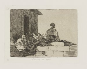 無駄に喧騒。 （上訴は無駄です。）、pl。 シリーズ「戦争の災害」からの54 作： Francisco de Goya