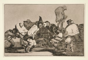Disparate de carnaval (Carnival Folly), pl. シリーズ Los proverbios から 14 作： Francisco de Goya
