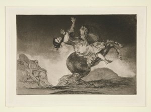 猛禽類の馬（The Horse Abductor）、pl。 箴言シリーズからの10 作： Francisco de Goya