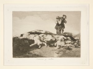 それらを埋めて静かにしてください、pl。 18 戦争の災害から 作： Francisco de Goya