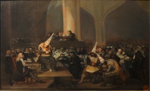 審問シーン 作： Francisco de Goya