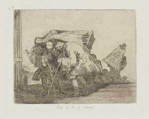 これは少なくありません。 (This Is Not Less So), pl. シリーズ「戦争の災害」からの67 作： Francisco de Goya