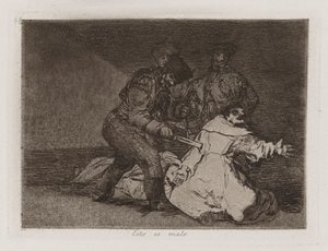 This is Bad, Plate 46 from The Disasters of War 作： Francisco de Goya