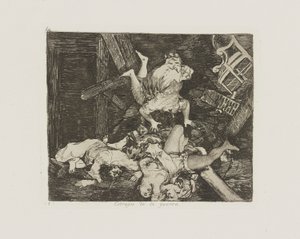戦争は荒廃します。 （戦争の荒廃。）、pl。 シリーズ「戦争の惨事」から 30 作： Francisco de Goya