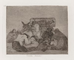 奇妙な献身！ (Strange Devotion!)、「The Disasters of War」のプレート 66 作： Francisco de Goya