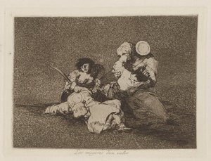 Las mugeres da valor (女性は勇気を与える), pl. シリーズ「戦争の惨事」から 4 作： Francisco de Goya