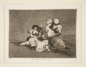 Las mujeres [sic] give value (The Women Give Courage), pl. 4 戦争の災害より 作： Francisco de Goya