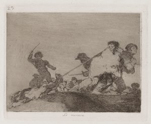 彼はそれに値する、『戦争の災害』のプレート 29 作： Francisco de Goya