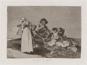 The Worst Is to Beg、「The Disasters of War」のプレート 55 作： Francisco de Goya