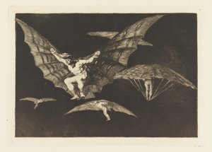 フライングの方法、箴言のプレート13 作： Francisco de Goya