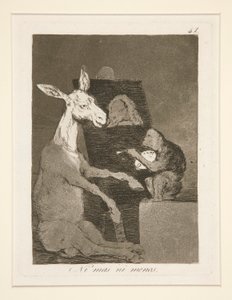 多かれ少なかれ（多かれ少なかれ）、pl。 41 のシリーズから Whims 作： Francisco de Goya